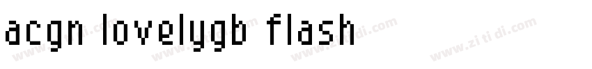 acgn lovelygb flash字体转换